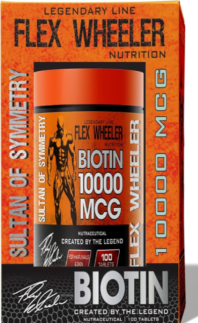 Flex Wheeler Nutrition Biotin 10000MCG-100 Tabs