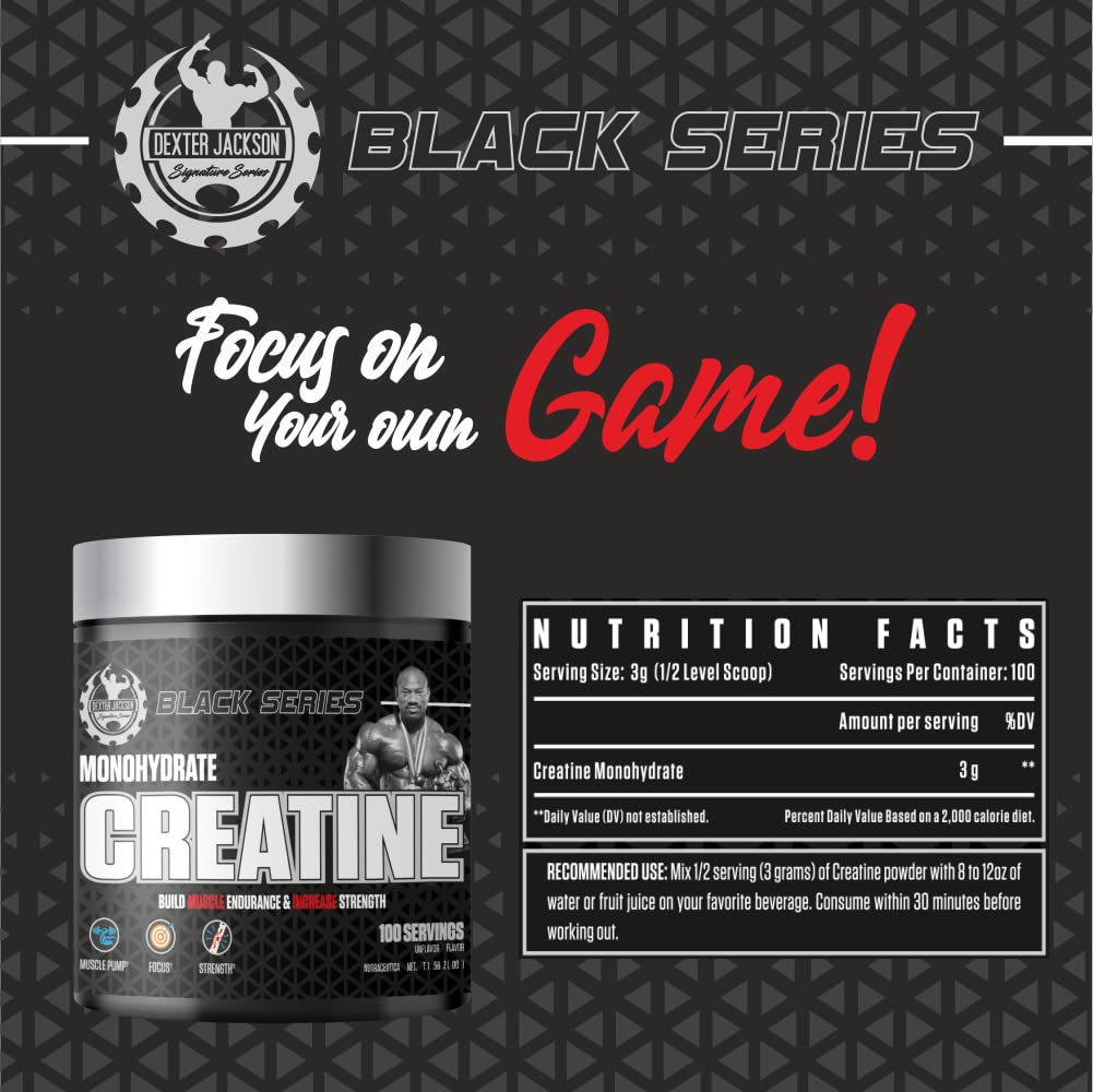 DEXTER JACKSON BLACK SIGNATURE SERIES CREATINE, 300 GRAMS - Image 2