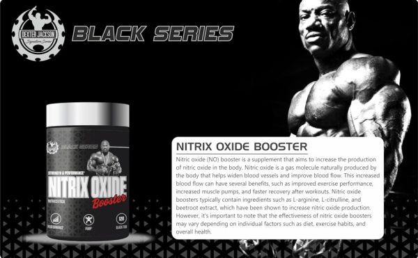 DEXTER JACKSON BLACK SIGNATURE SERIES NITRIX OXIDE BOOSTER, 120 TABS