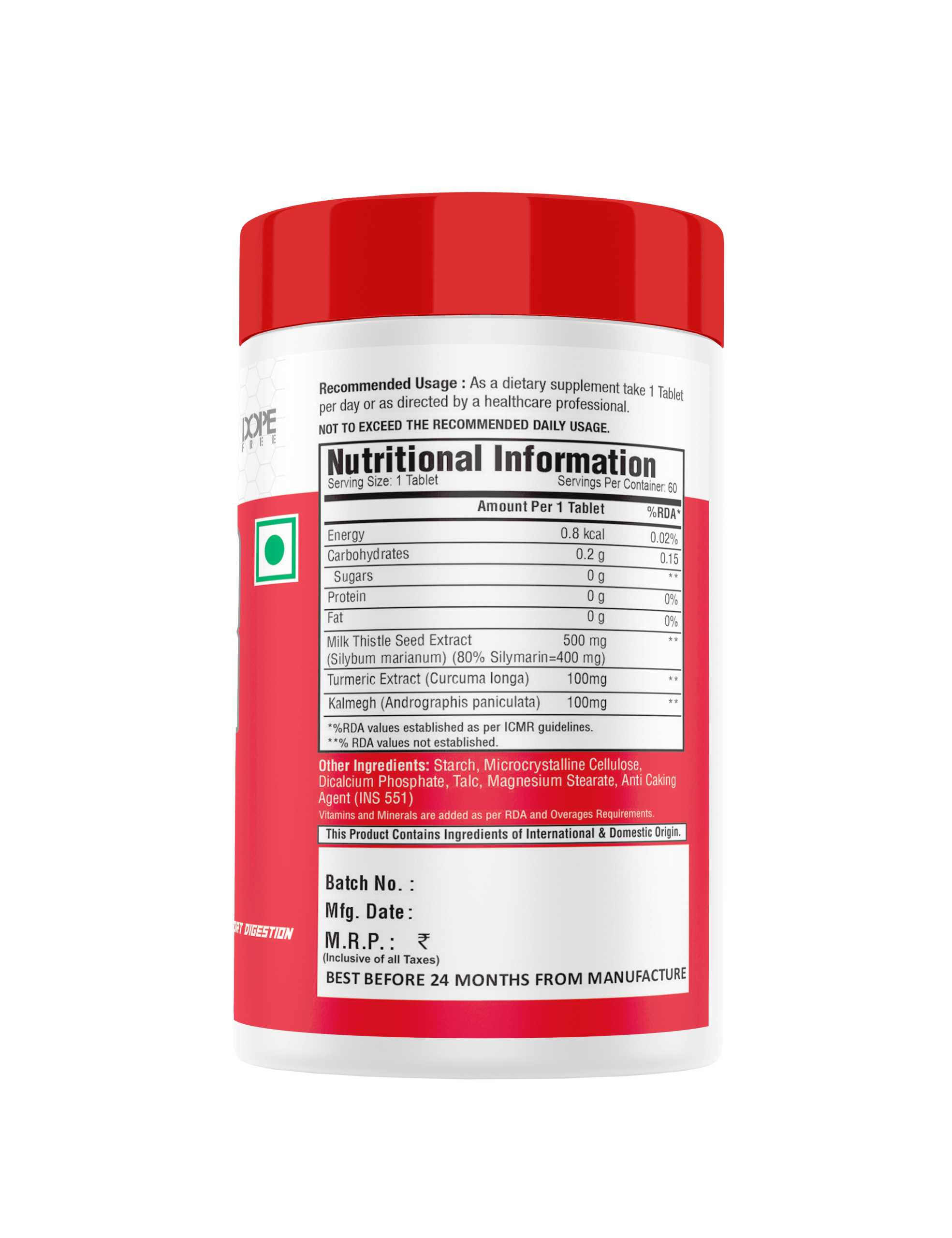 Big Boys Nutrition Liver Detox, 60 tablets - Image 2